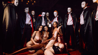 Black lover grants endless cock to all these charming girls