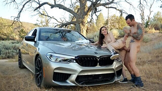 Cameraman stays aside and films driver fucking oriental passenger