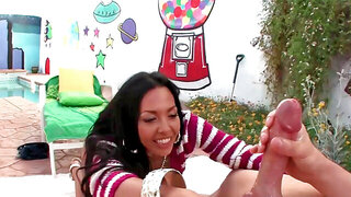 Rio Lee sucking penis with her wonderful mouth