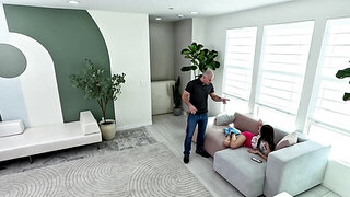 I make my petite cleaner pay for her atrocious behavior