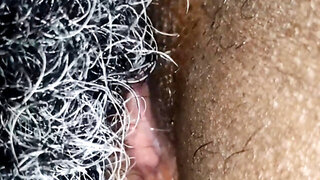 Slippery and tattooed Indian lady gets pussy rubbed close