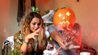 Busty blonde with natural boobs cucking her man in HD