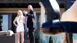Alix Lynx looks perfect in white, takes a fat cock inside