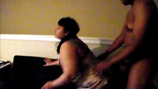 Chubby Latina with a great ass taking on a black dick