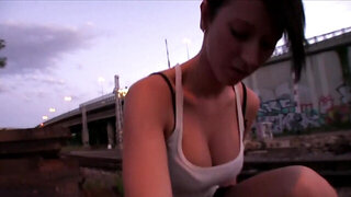 Adorable brunette is happy to get rammed from behind