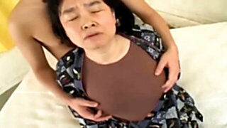 54yr old Unshaved Japanese Granny Deep Throats and Screws (Uncensored)