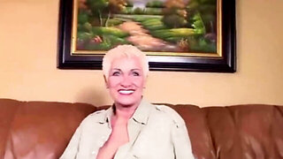 Flirtatious grandma likes to swallow a young throbbing cock