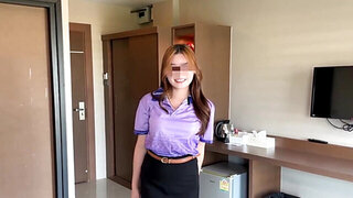 Cheating Thai girl is going to take it on all fours