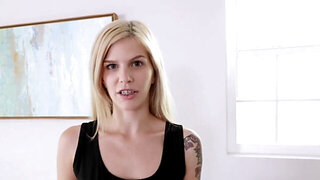 My horny stepdad won't let me slip off his thick cock