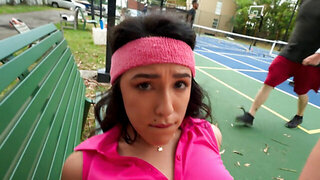 Erotic pickleball babe seduced and creampied by boy with fat cock