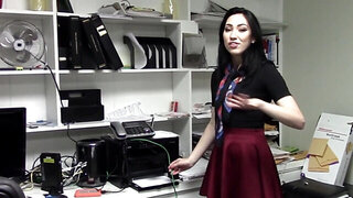 New secretary turns into a naughty whore on a lunch break