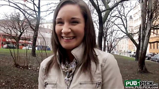 Busty barmaid cheated on her BF for cash