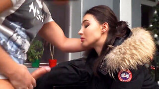 Russian girl spreads legs for the debt collector