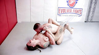 Agatha Delicious shows off how strong she is against Cody Carter