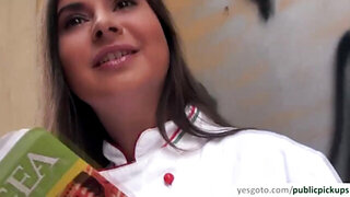 Hot and sexy Russian girl gets picked up in public and fucked for cash