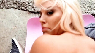 Blond-haired stunner taking dick in a POV movie