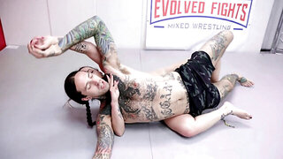 Fighters constantly struggle to get the upper hand during match