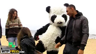 Threesome at a wild students party