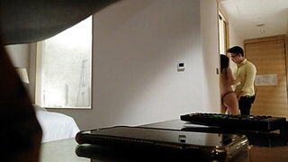 Asian slut surprises room service guy with handjob