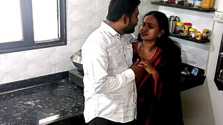 Indian woman with a banging body is fucked in the kitchen
