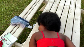 Busty ebony Lexi Luv's cunt looks cute on a white dick