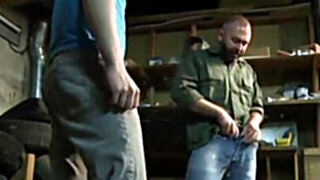 Kinky stud Ross Bailey getting a double dose of penis
