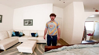 Thick blonde woman records her sesh with the stepson