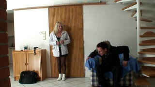 Seventysomething lady is going to make his dick so hard