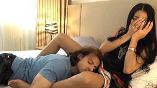 Brunette beauty gets licked a lot in fabulous oral foreplay