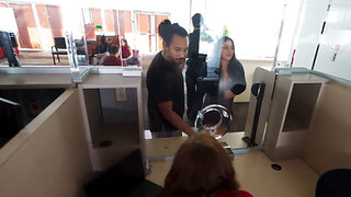 Lucas Frost spends the time at work fucking Marina Vaylor