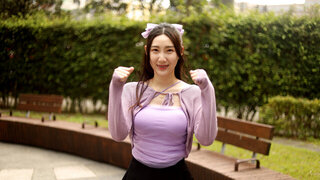 Hot Japanese babe fucks like a real life porn star