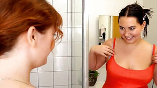 Curvy besties go wild in each other's cunts and assholes