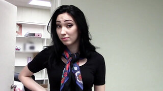 New secretary turns into a naughty whore on a lunch break