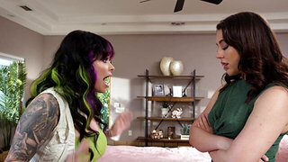 Threesome with every lesbian hottie licking pussy HARD