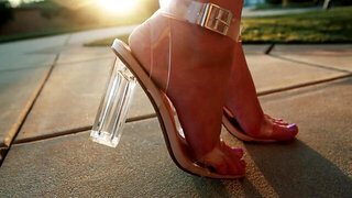 Hayley Reed using her feet while getting you hard