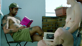 Lisa and Dadinho making a sex video on the balcony