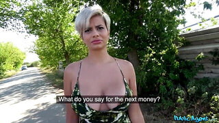 Public agent fucks busty MILF instead of casting