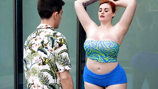 Ultimate PAWG bimbo Abigaiil Morris fucked by two dudes