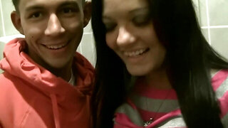 A brunette that loves to lick dick is paid to suck and ride it