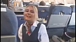 Flight attendant upskirt two