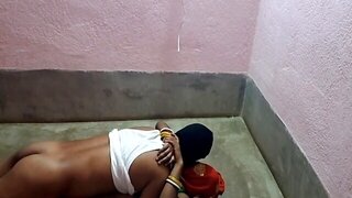 Red skirt lady is enjoying deep fucking on the floor