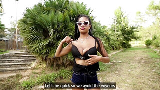 Seductive girl with big black tits gets fucked silly