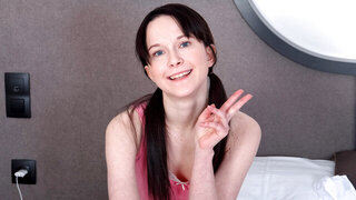 Sweetie Plum cataches her stepdad smelling her panties