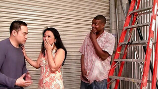 Slutty Asian MILF fucks her hubby and his BBC friend