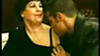 Chubby old granny ravaged in cafe with youthfull boy