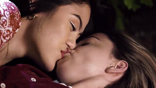 Teeny with a tight body fucking a horned-up Asian lezzie