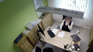 Seductive babe gets pussy smashed by dirty customs agent