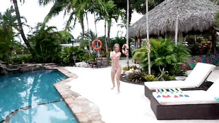 Tiny baby-faced babe fools around and gets fucked too