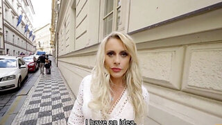 Blonde babe getting fucked deeper than ever before
