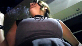 Sexy woman strips naked and masturbates with a toy